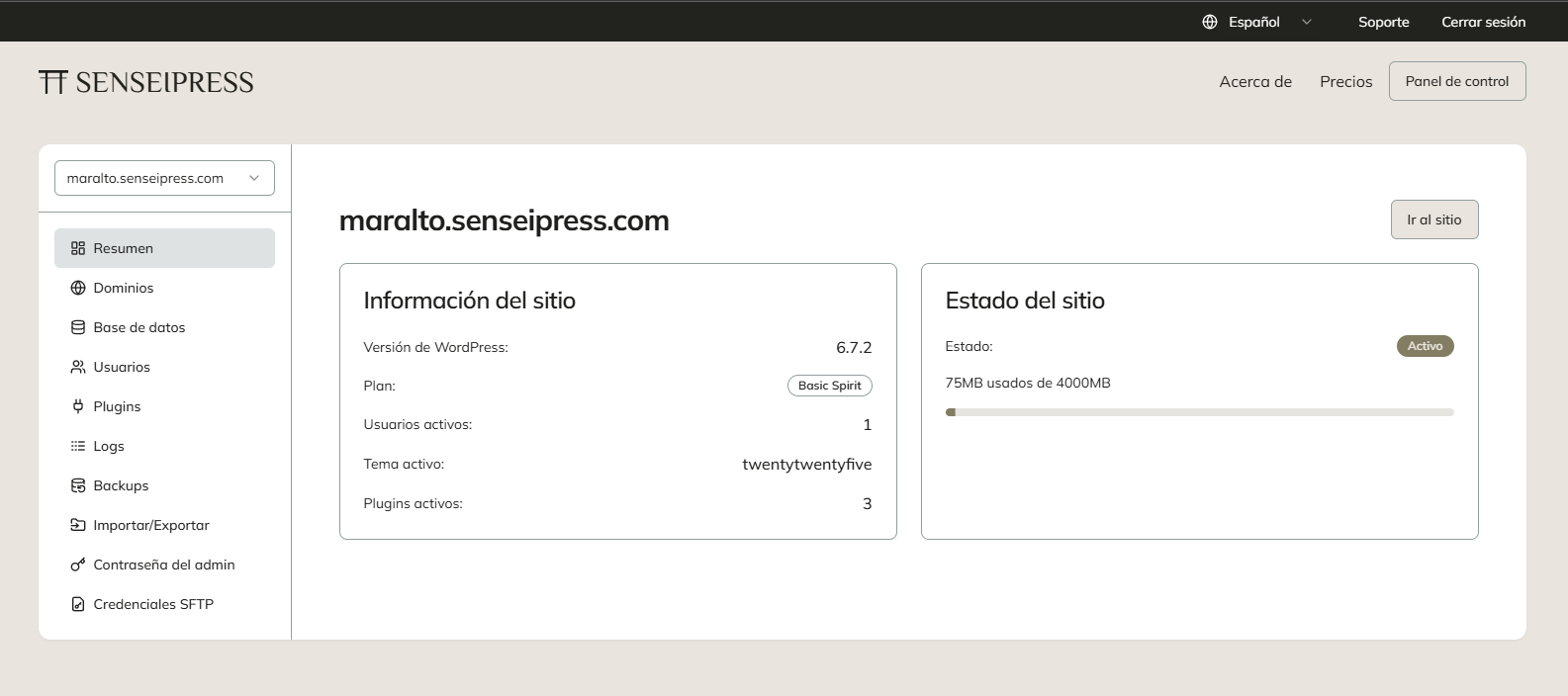 Sensei Dashboard